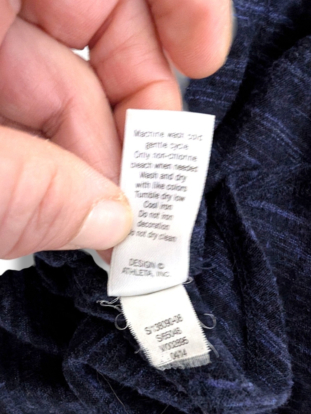 Athleta Fastest Track Long Sleeve Top Size XS Blue Space Dye - Picture 5 of 6